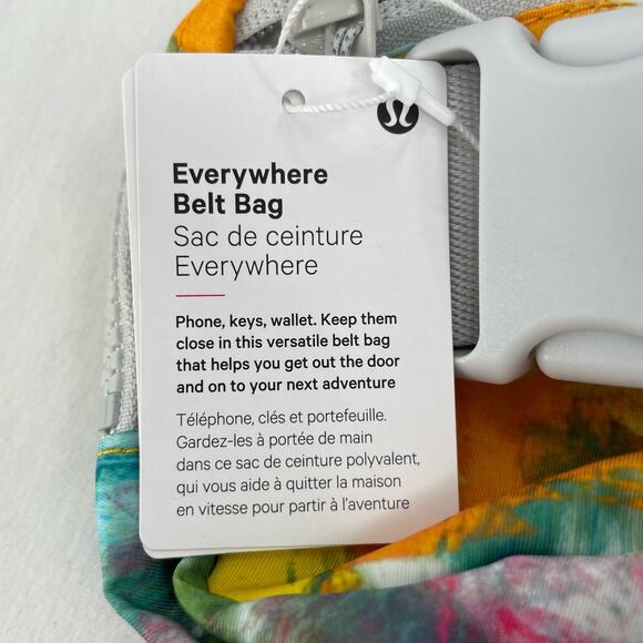 NEW Lululemon Belt Bag EBB No Limits White Multi Zip Pockets Longer Fit Strap 1L - Picture 11 of 13